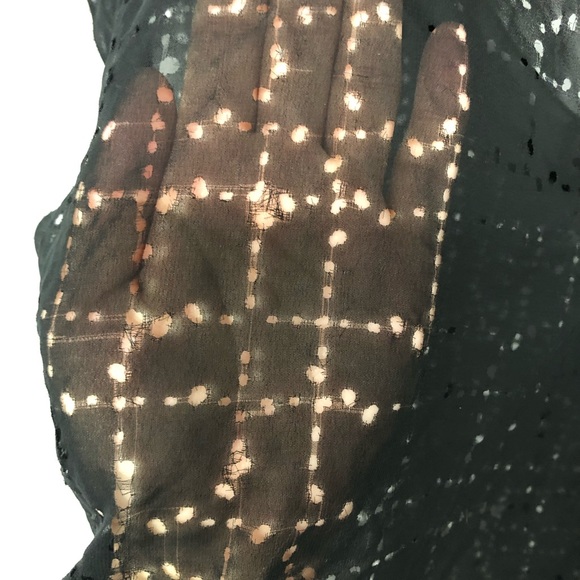 Eileen Fisher PS Black Laser Cut Cap Sleeve Top - Picture 6 of 6